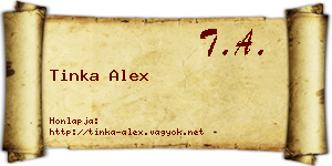 Tinka Alex névjegykártya