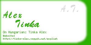 alex tinka business card